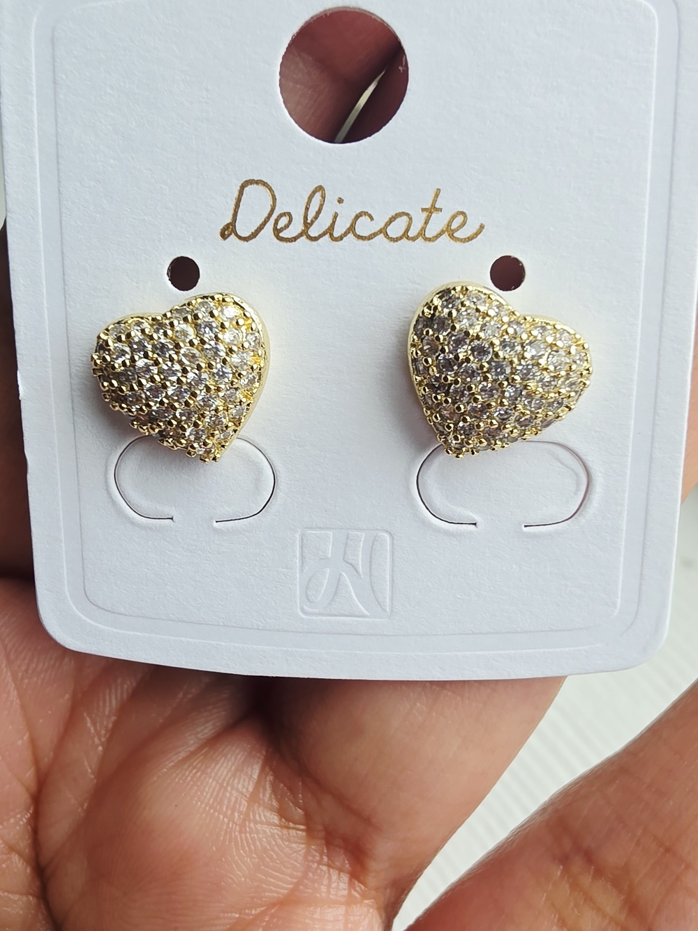 Aretes De Corazon Para Dama Oro Laminado 14k